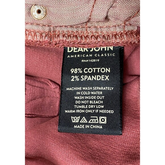 DEAR JOHN Size 30/32 High Waist Skinny Raw Chewed Hem Jeans in GINGER  nwt - Picture 6 of 8